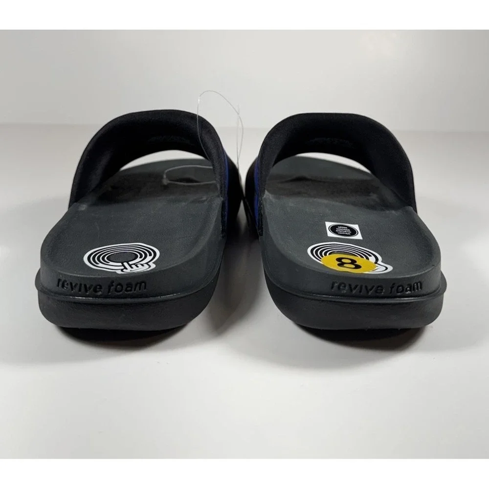 NIKE Offcourt LA Rams NFL‎ Slides Sandals Blue Black Men's Sz 8 *NEW* DD0556-001